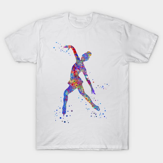 Ice skating T-Shirt by RosaliArt